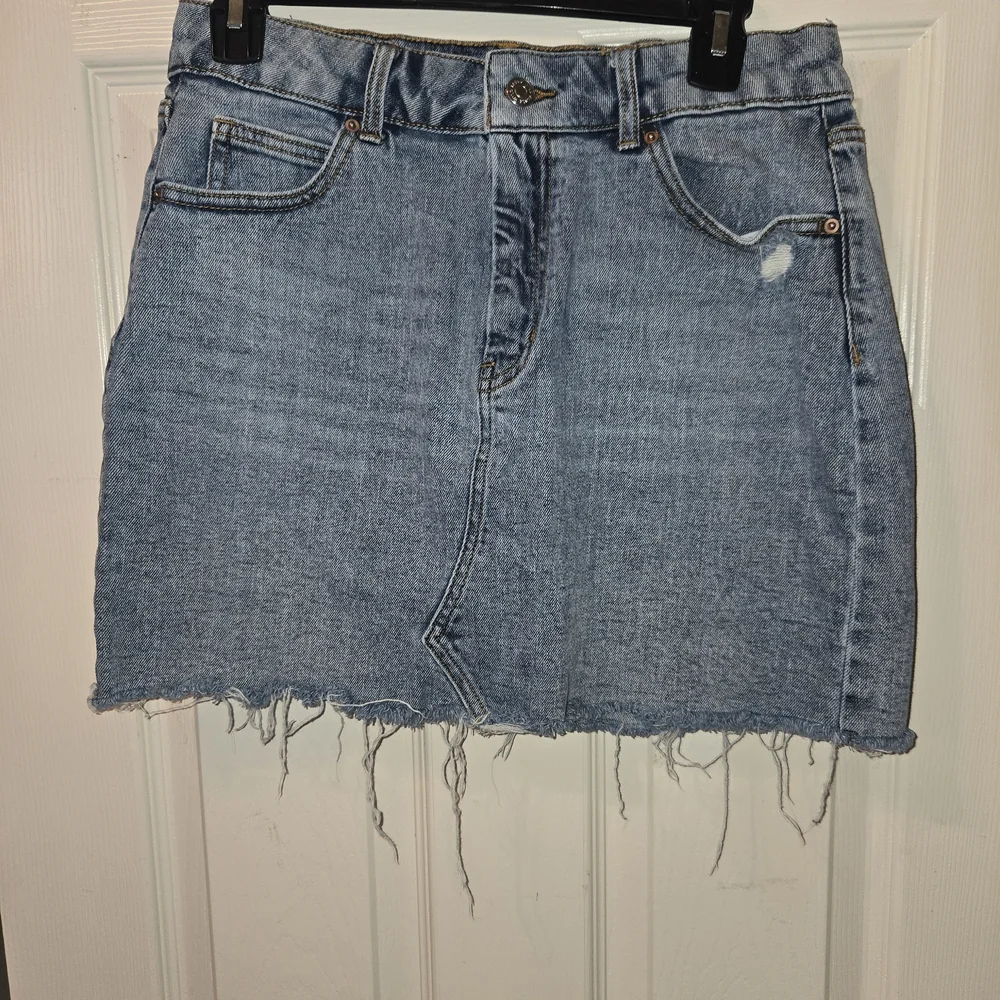 Wild Fable Denim Frayed Hem Mini Skirt - Picture 1 of 5